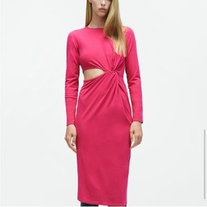 Zara Knotted Dress w/ Side Cutout